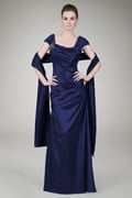 Taffeta Trumpet Gown in Midnight