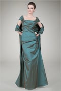 Taffeta Trumpet Gown in Platinum