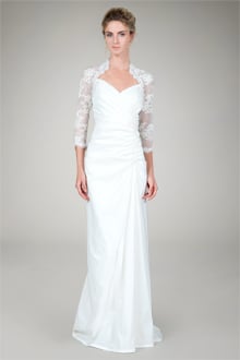 Sweetheart Lace Taffeta Gown in Ivory