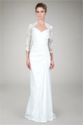 Sweetheart Lace Taffeta Gown in Ivory