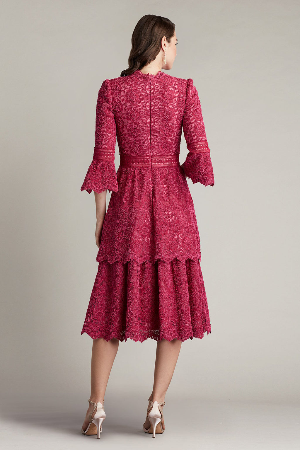 Blossom Tiered Embroidered Midi Dress