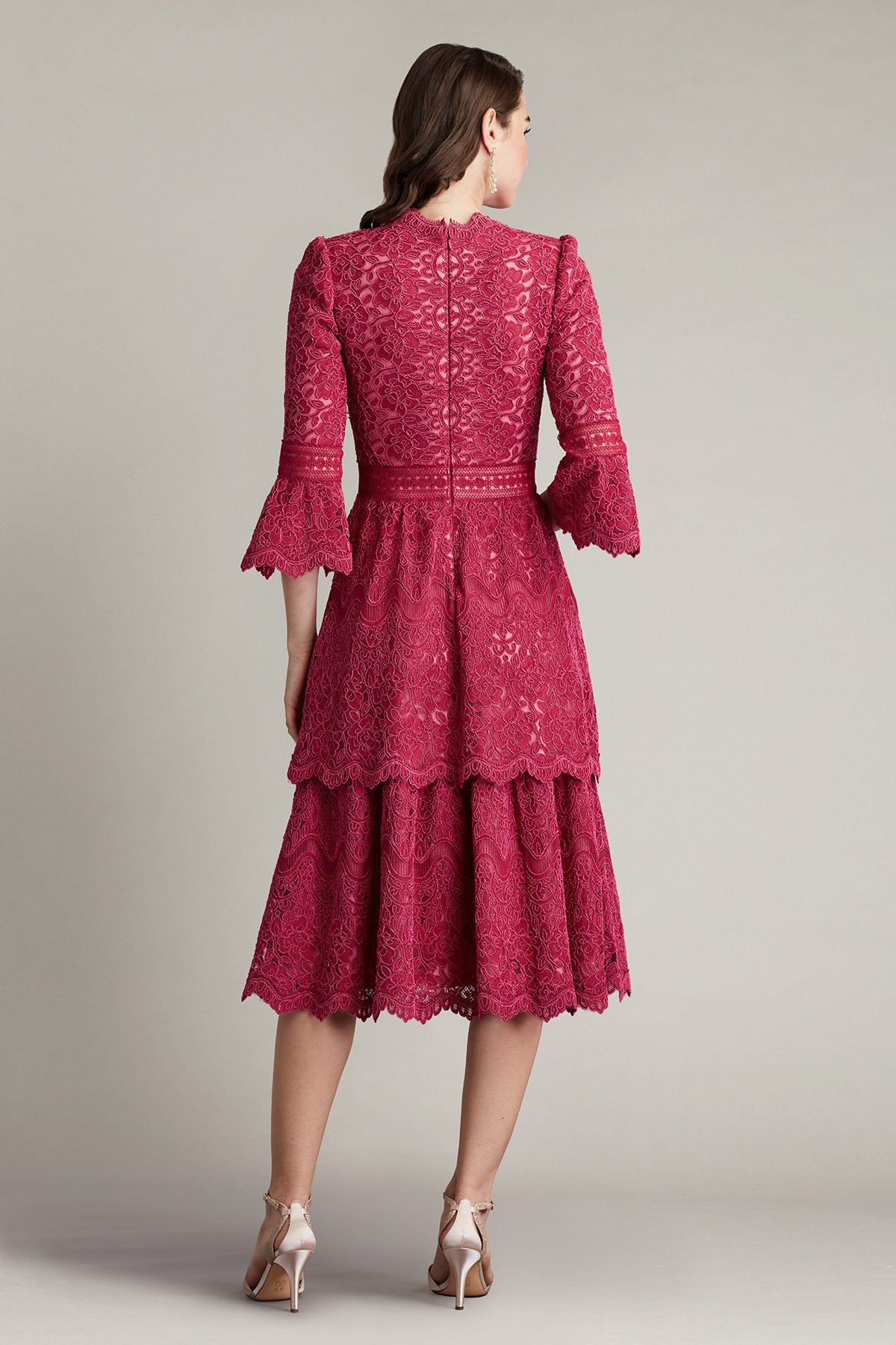 Blossom Tiered Embroidered Midi Dress