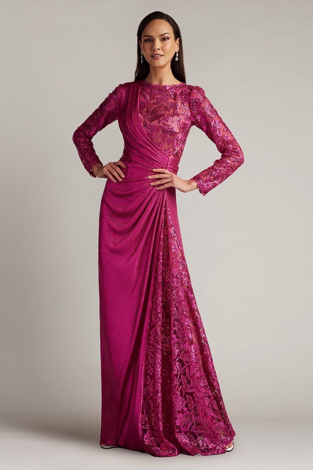 Aspen Asymmetric Draped Gown