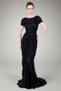 Red Carpet Sequin Gown in Black