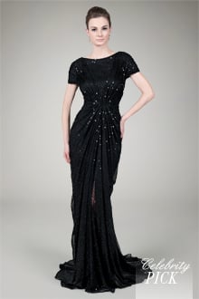 Red Carpet Sequin Gown in Black