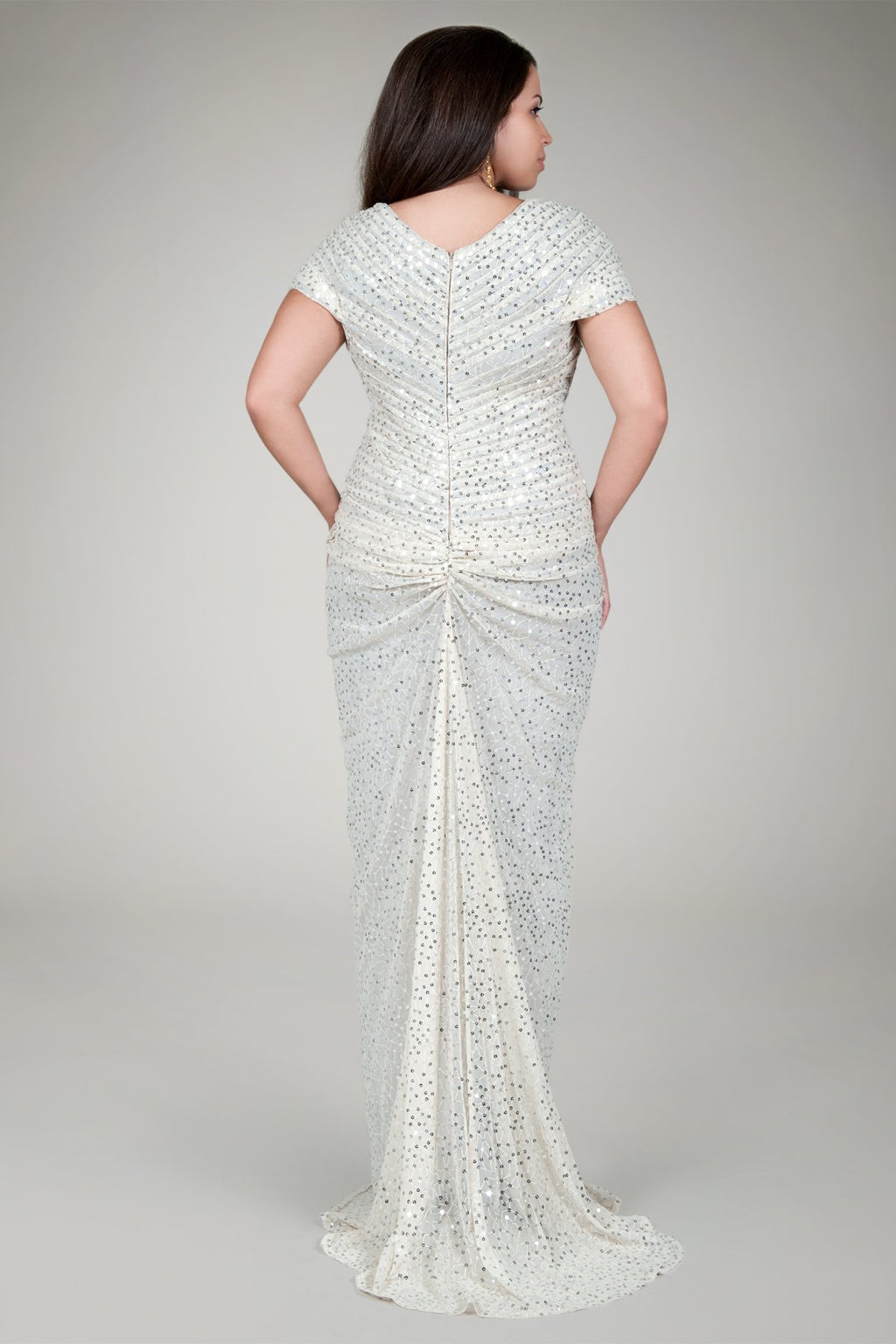 Red Carpet Sequin Gown in Navy