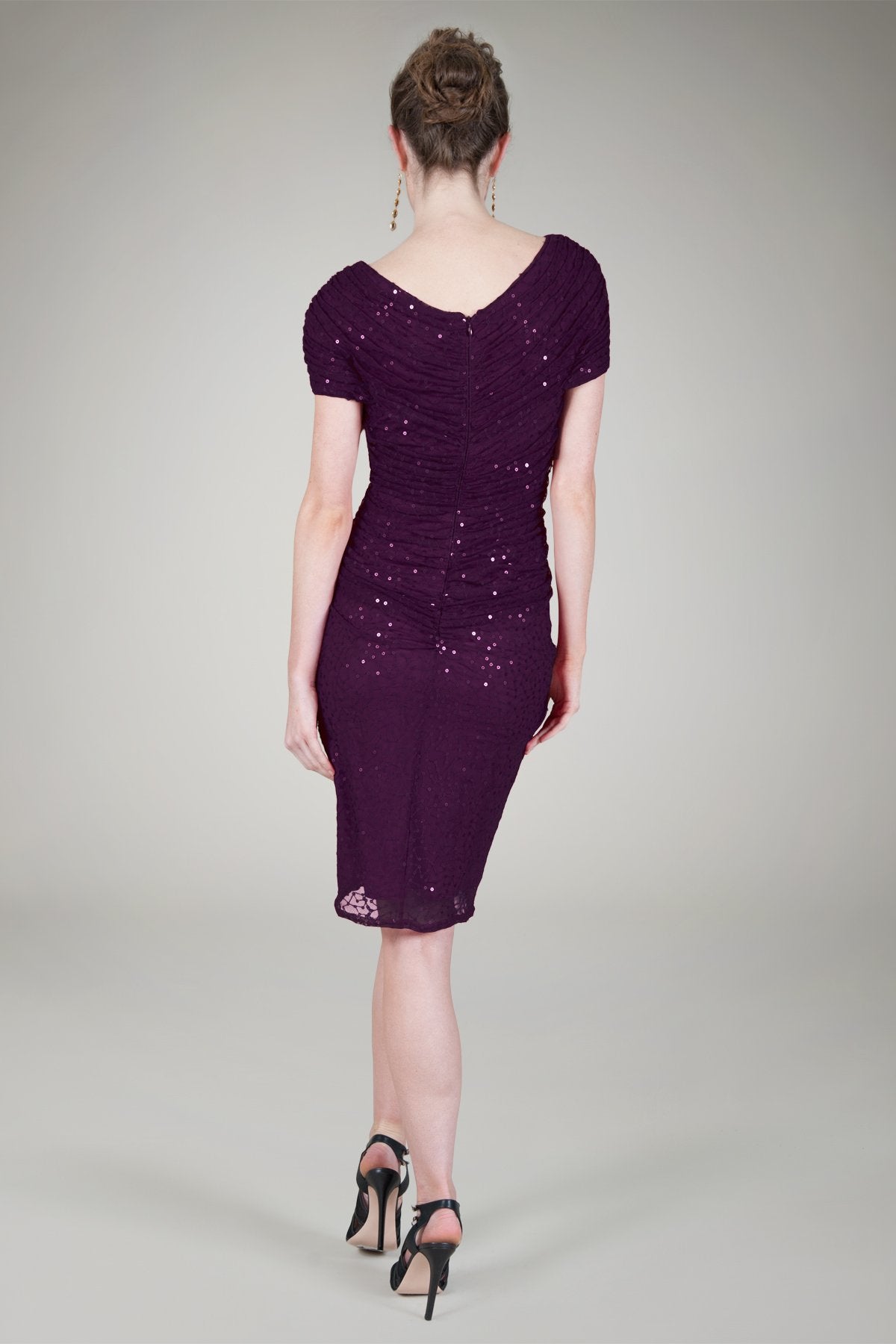 Red Carpet Sequin Cocktail Dress in Poppy