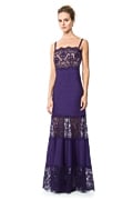 Pintuck Jersey Strapless Gown