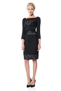 Pintuck Jersey and Lace Sheath