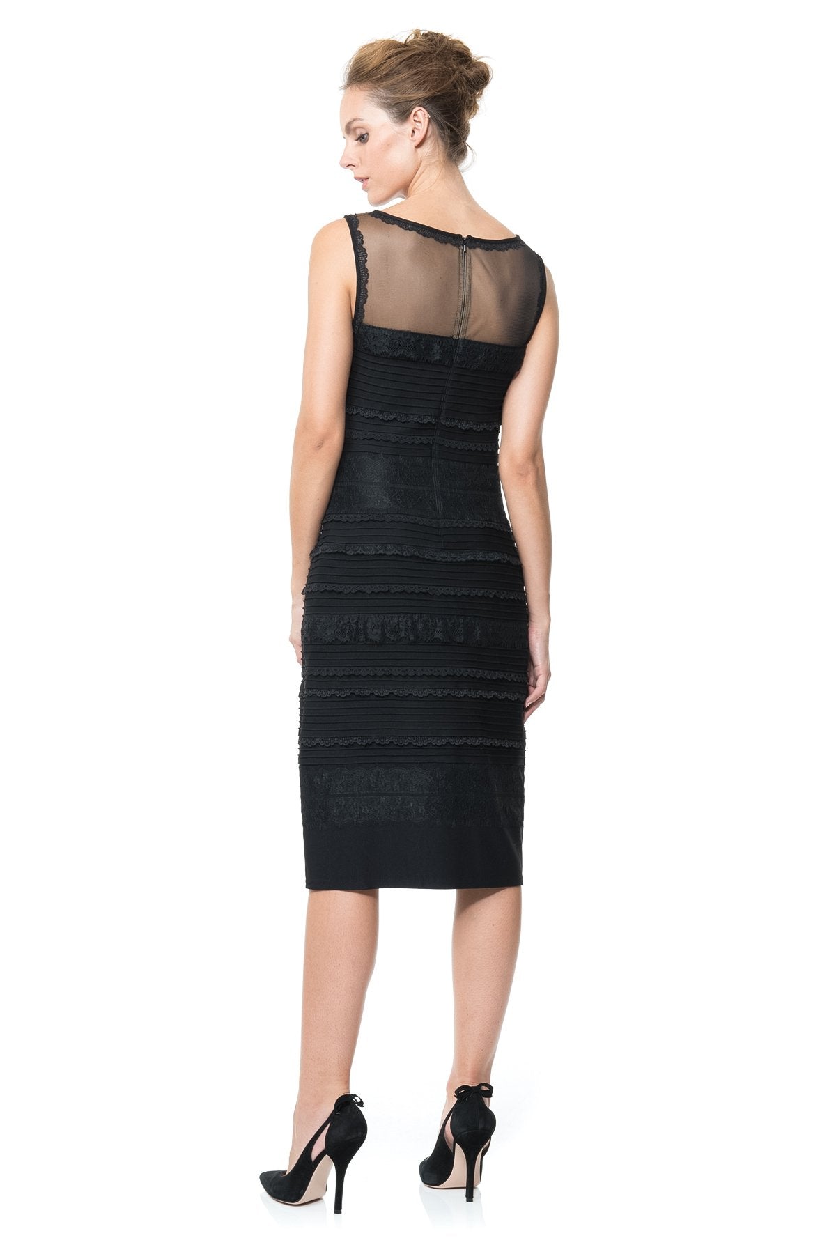 Lace Banded Jersey Sheath