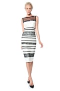 Lace Banded Jersey Sheath