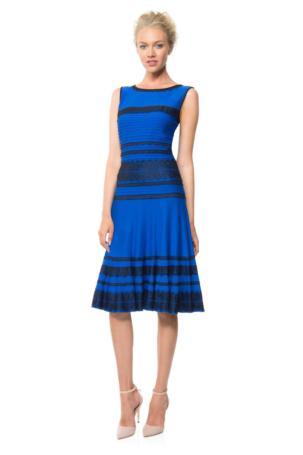 Lace Banded Jersey Dress
