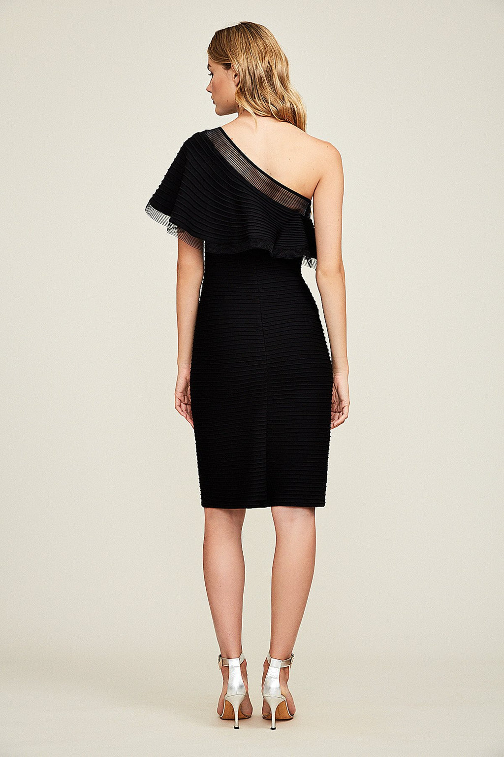 Tadashi Shoji - Addison One Shoulder Pintuck Jersey Dress