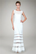 Pintuck Jersey Gown in Ivory