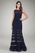 Cinched Waist Cocktail Dress in Black
