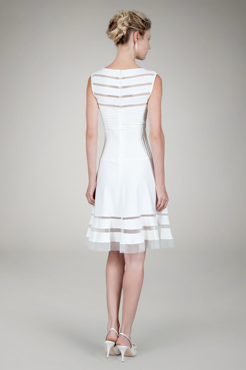 Cutout Jersey Boatneck Cocktail Dress
