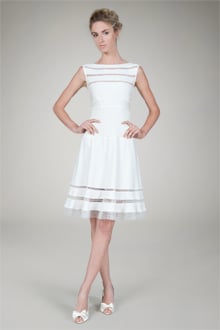 Cutout Jersey Boatneck Cocktail Dress in Black