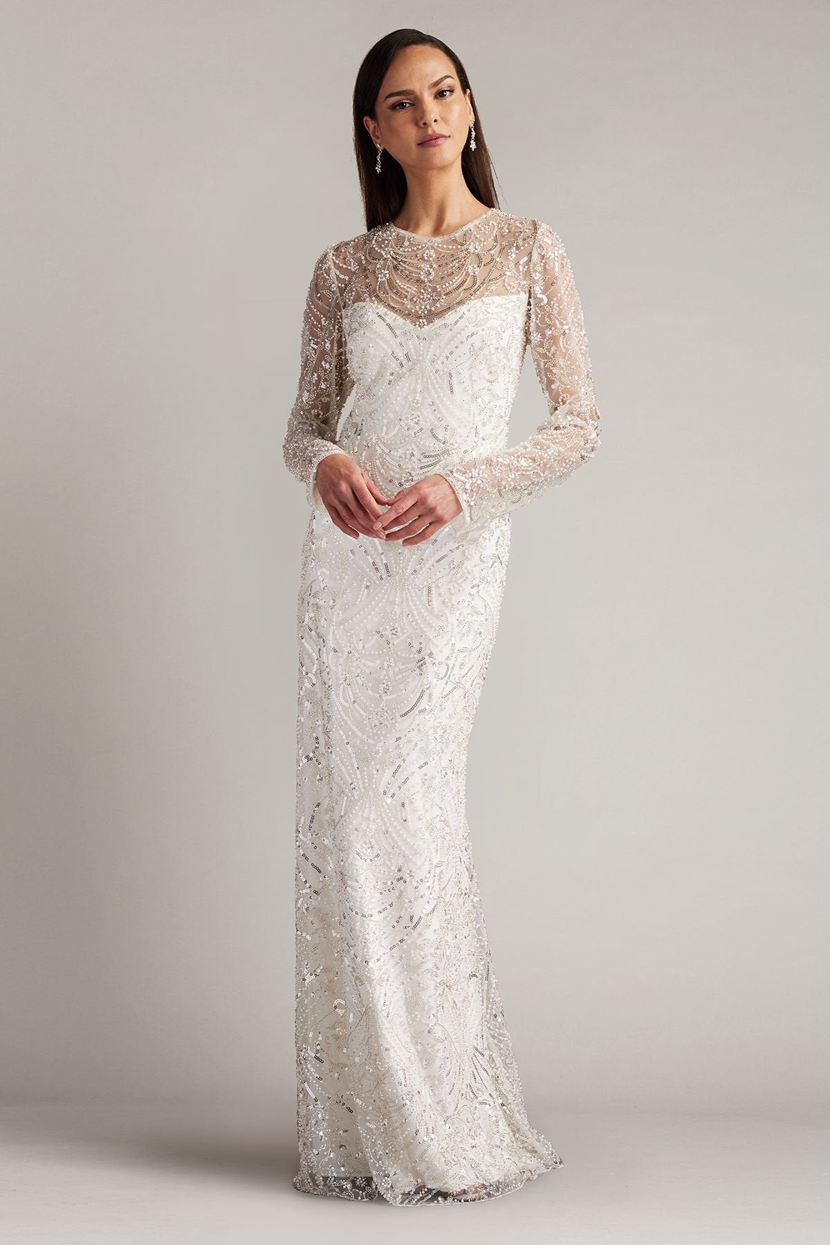 Keziah Embellished Illusion Bridal Gown