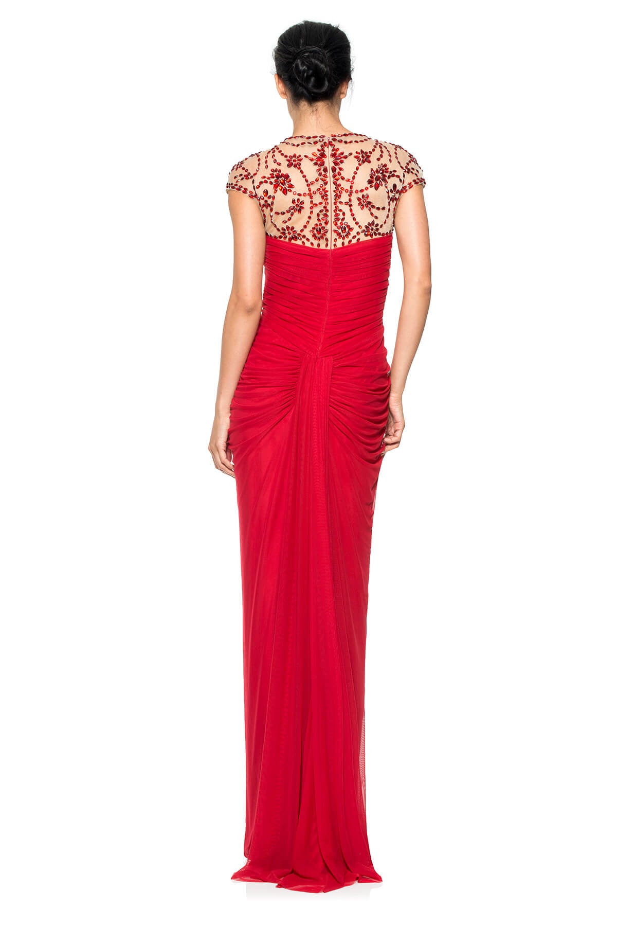 Bejeweled Mesh Gown