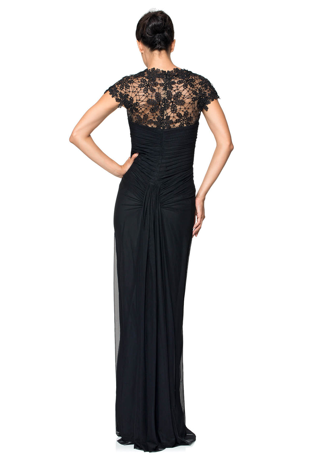 Bejeweled Mesh Gown