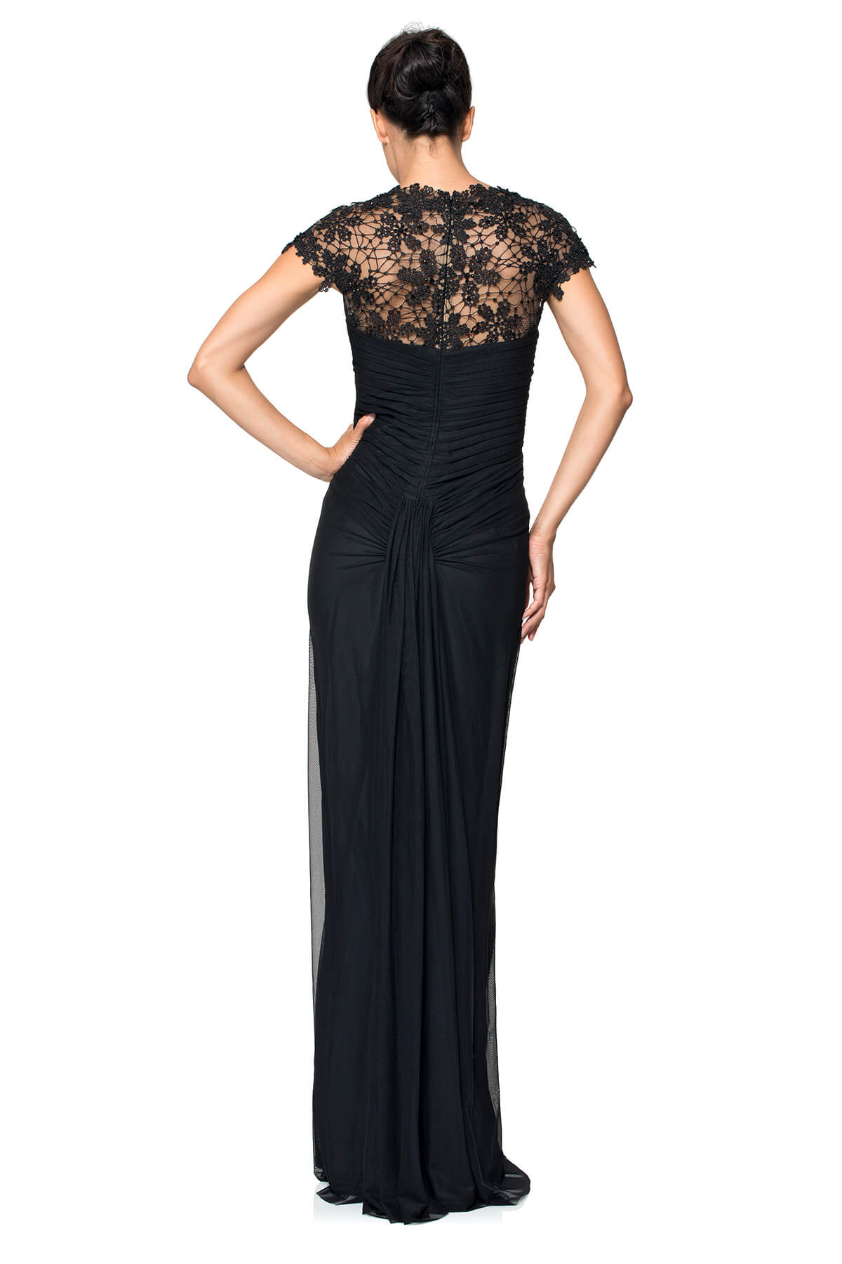 Bejeweled Mesh Gown