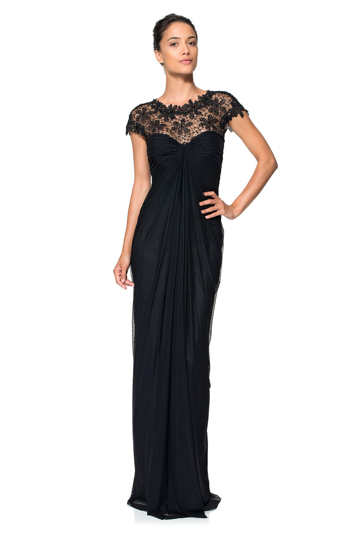 Bejeweled Mesh Gown