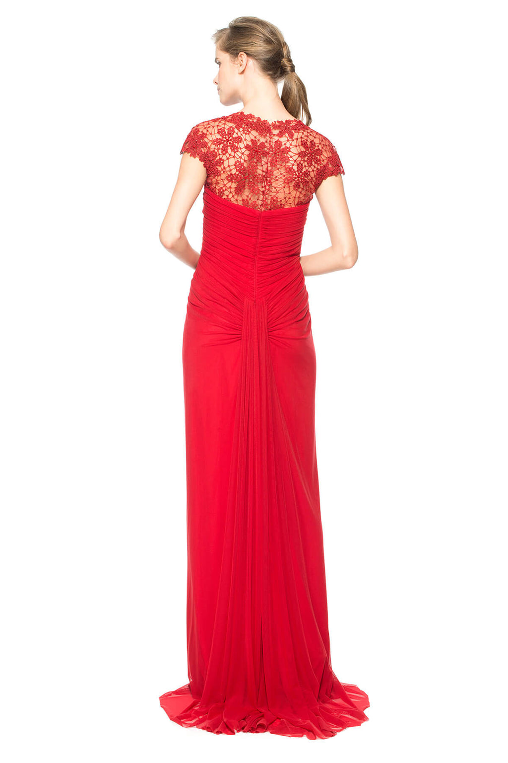 Bejeweled Mesh Gown