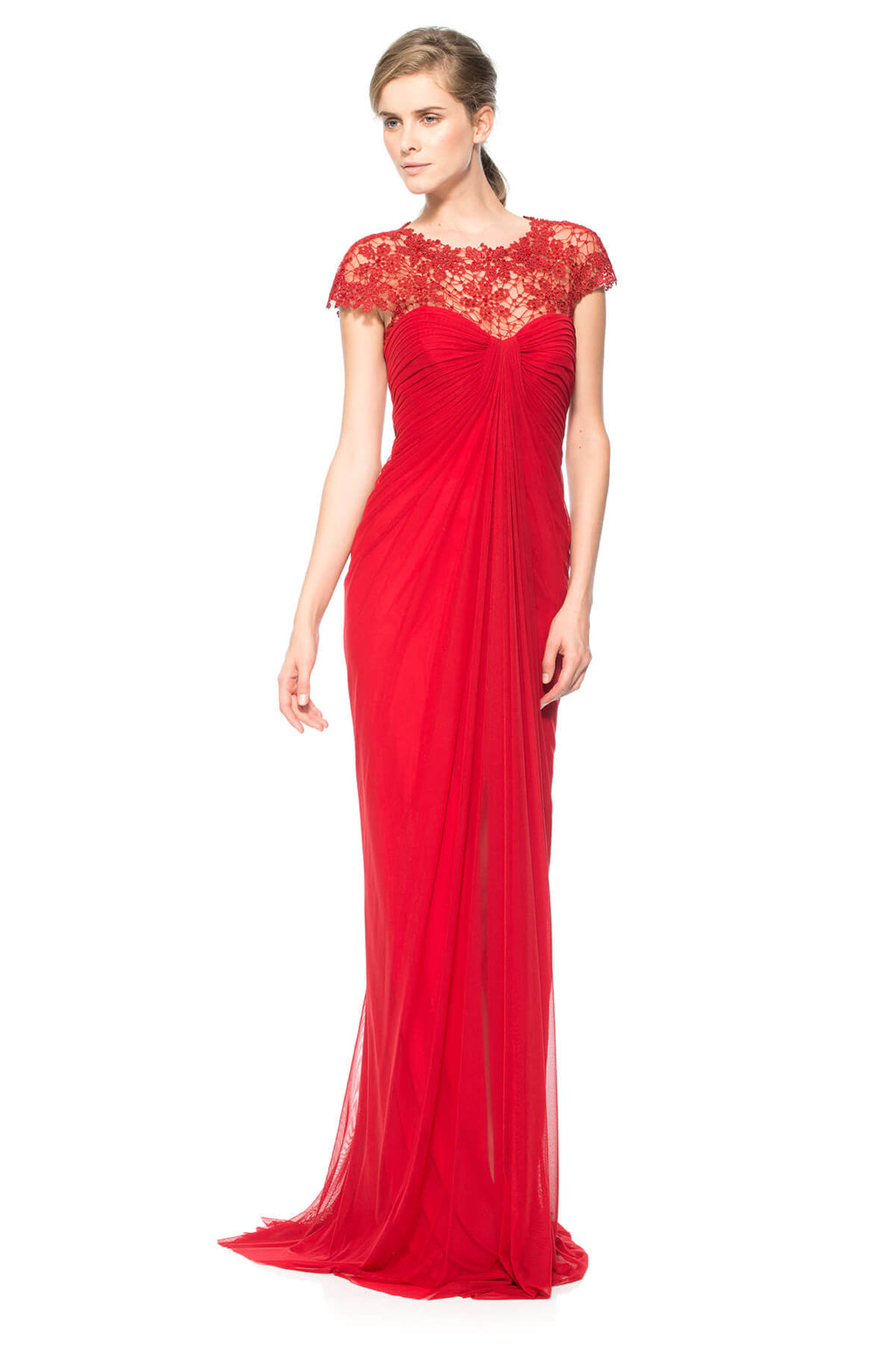 Bejeweled Mesh Gown