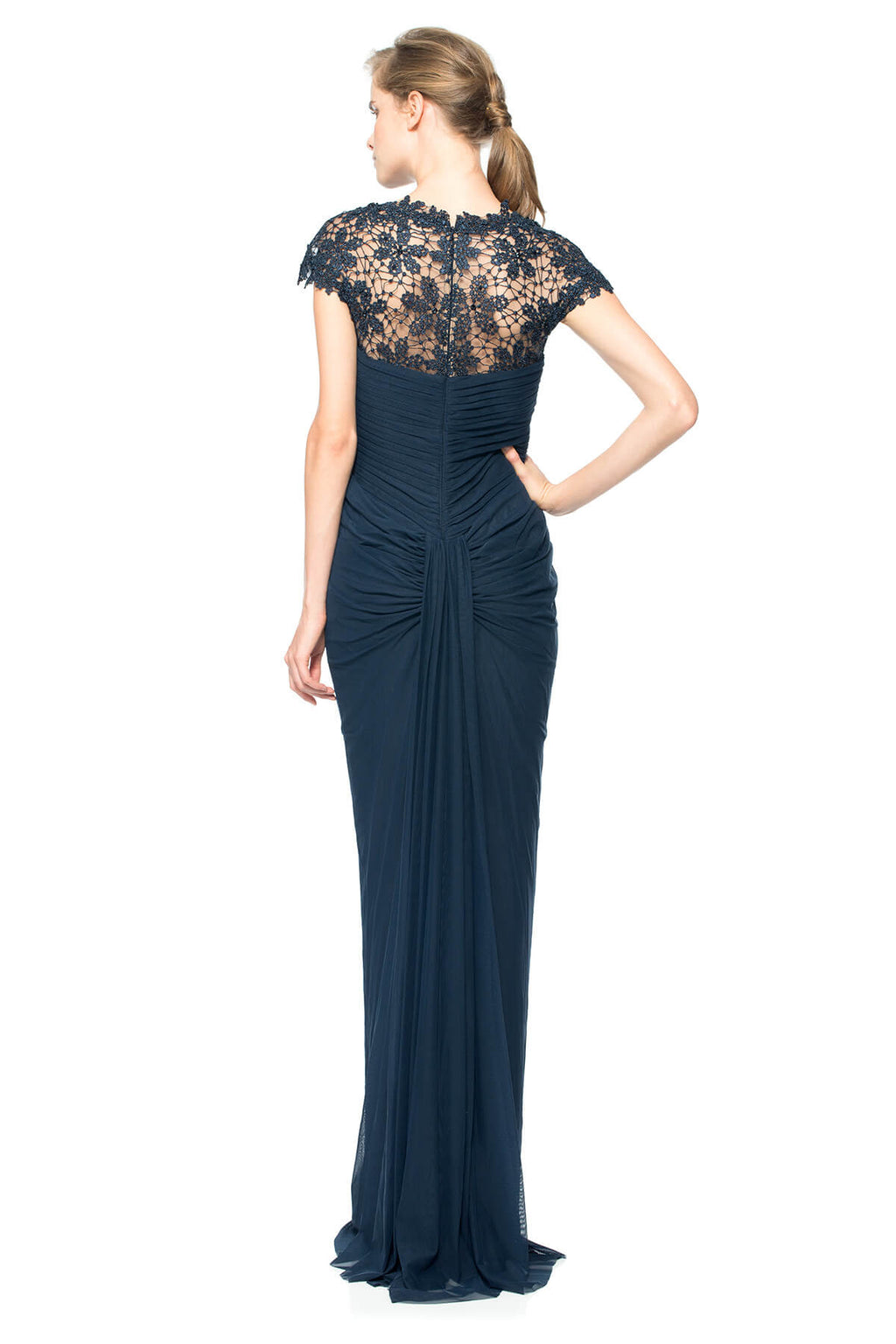 Bejeweled Mesh Gown