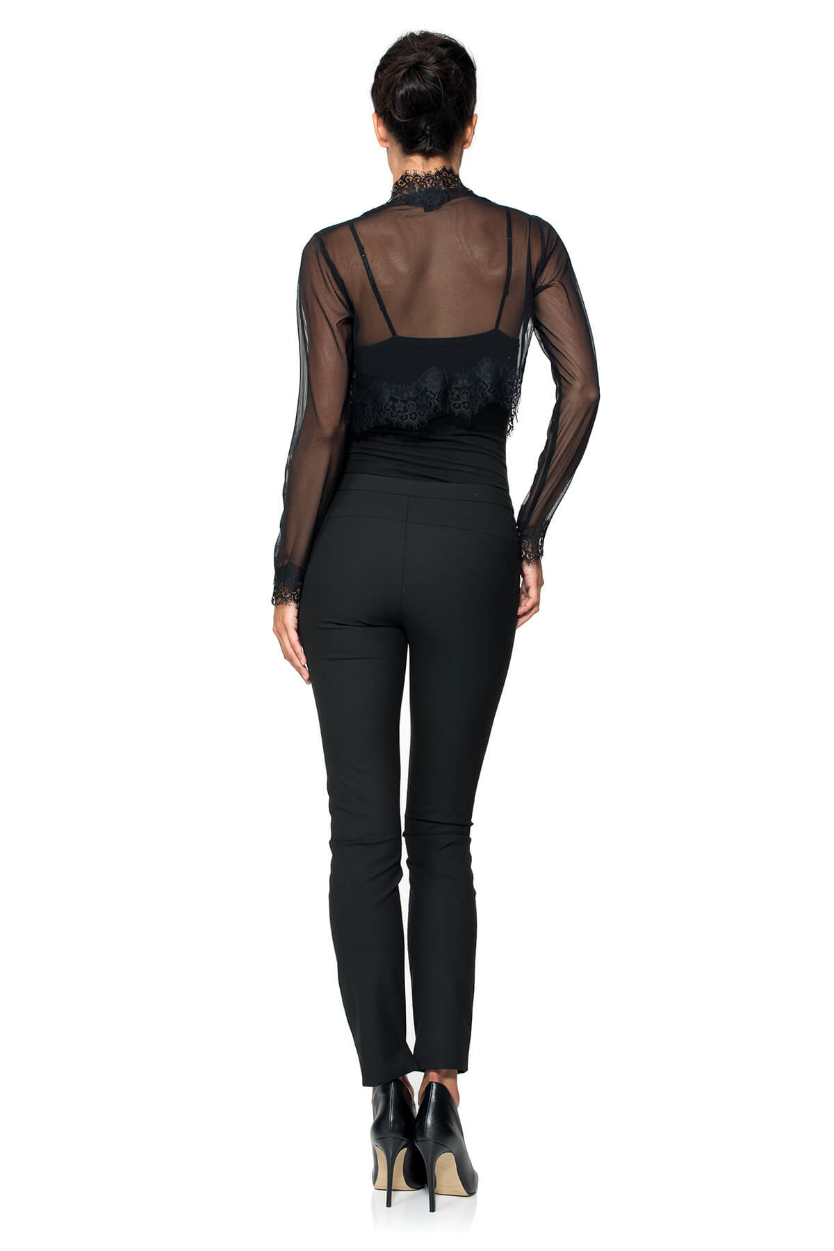 Tadashi Shoji - Lace Trimmed Mesh Bolero