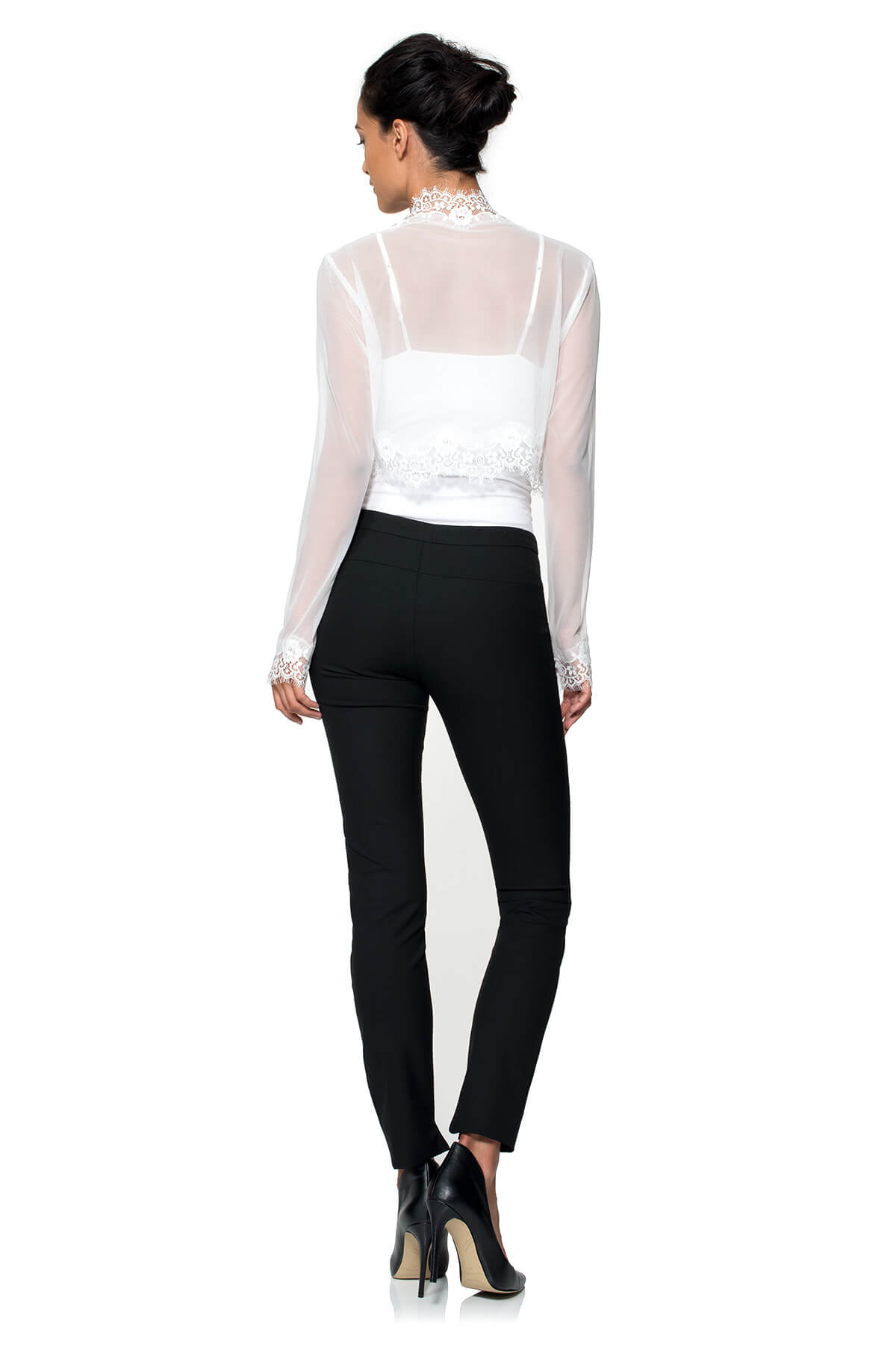 Tadashi Shoji - Lace Trimmed Mesh Bolero