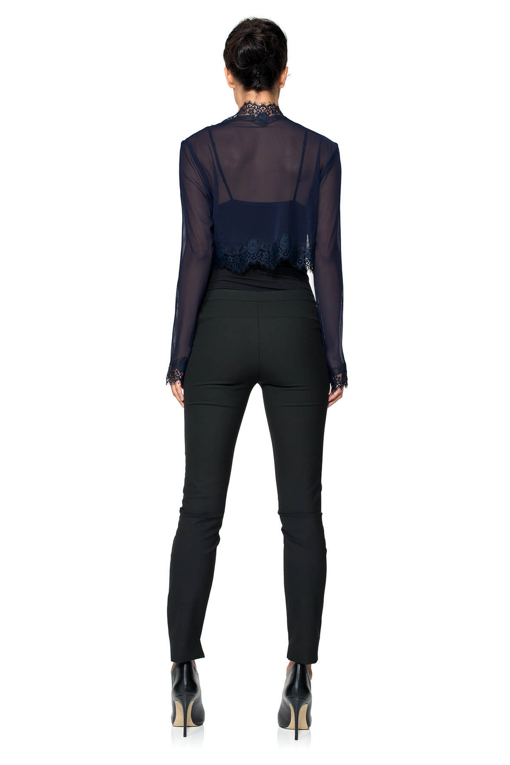 Tadashi Shoji - Lace Trimmed Mesh Bolero