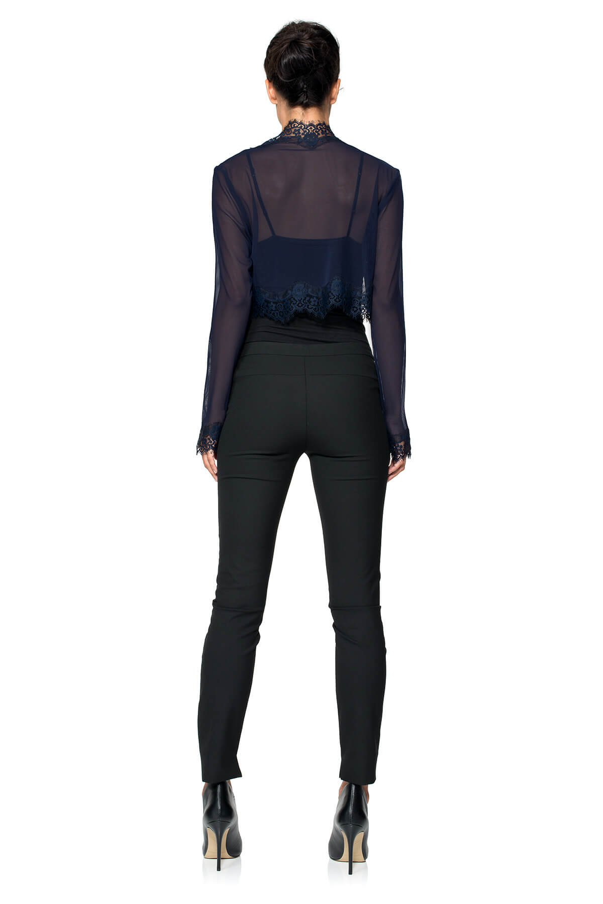 Tadashi Shoji - Lace Trimmed Mesh Bolero