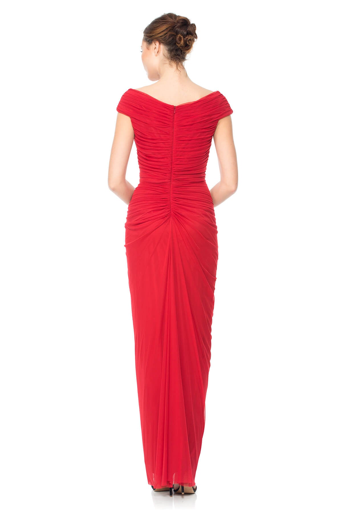 Draped Tulle Gown