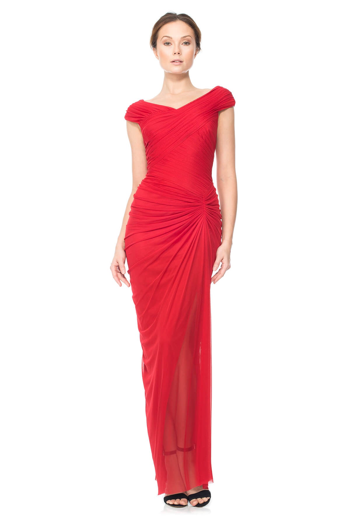 Draped Tulle Gown