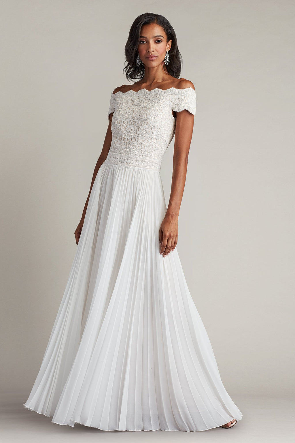 Bode Sequin Embroidered Lace and Tulle Gown