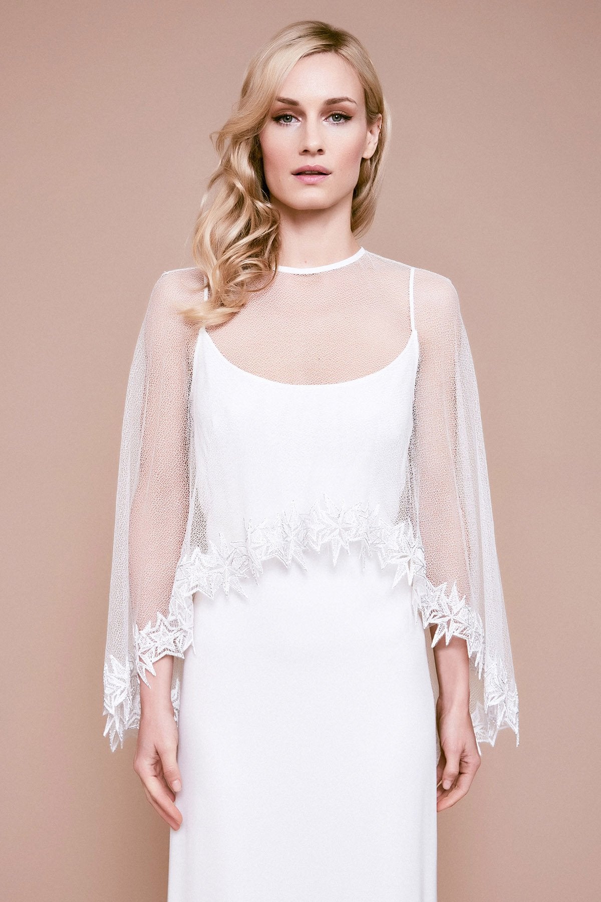 Tadashi Shoji - Bizet Lace & Mesh Caplet