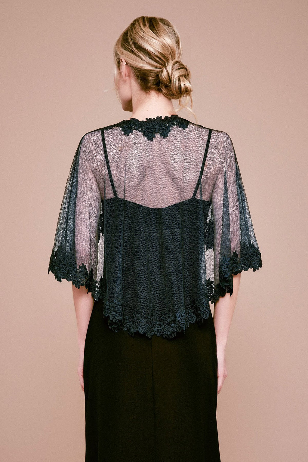 Satie Lace & Mesh Capelet