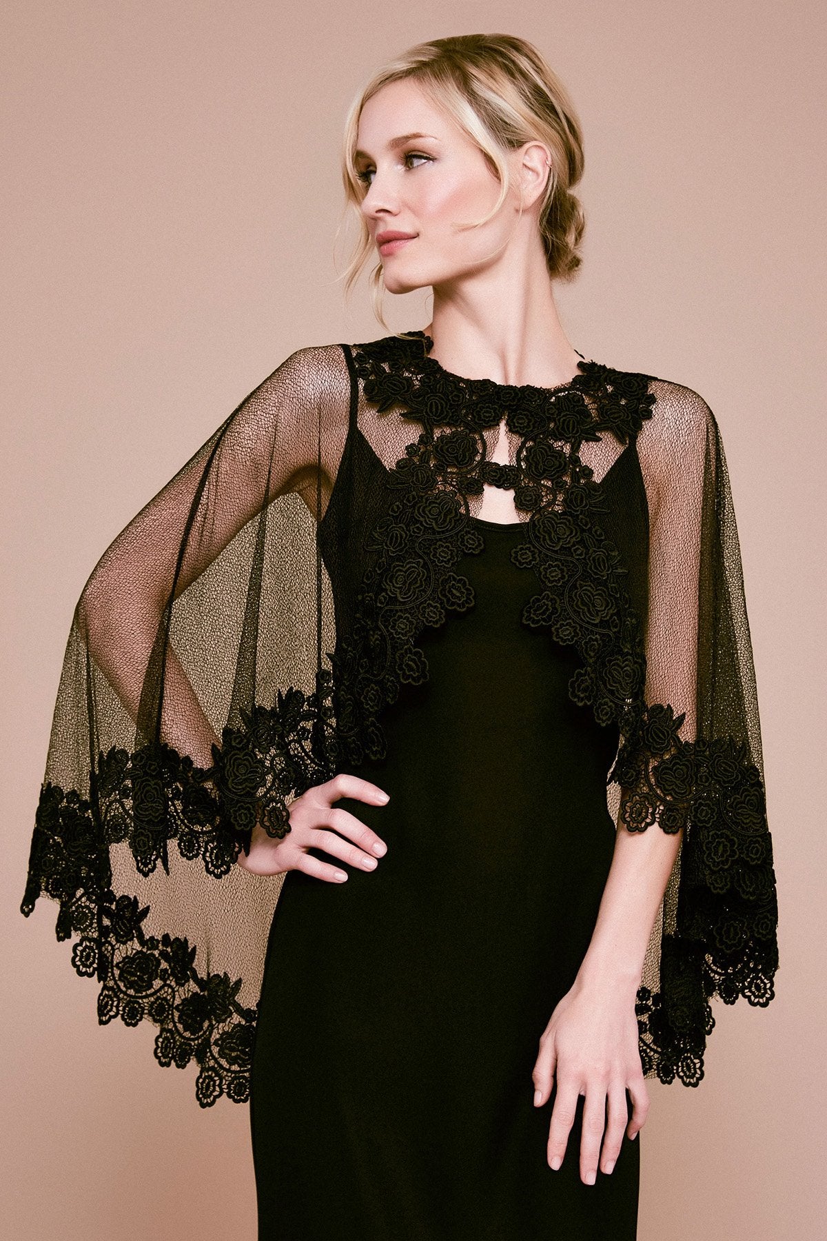 Berio Lace & Mesh Capelet