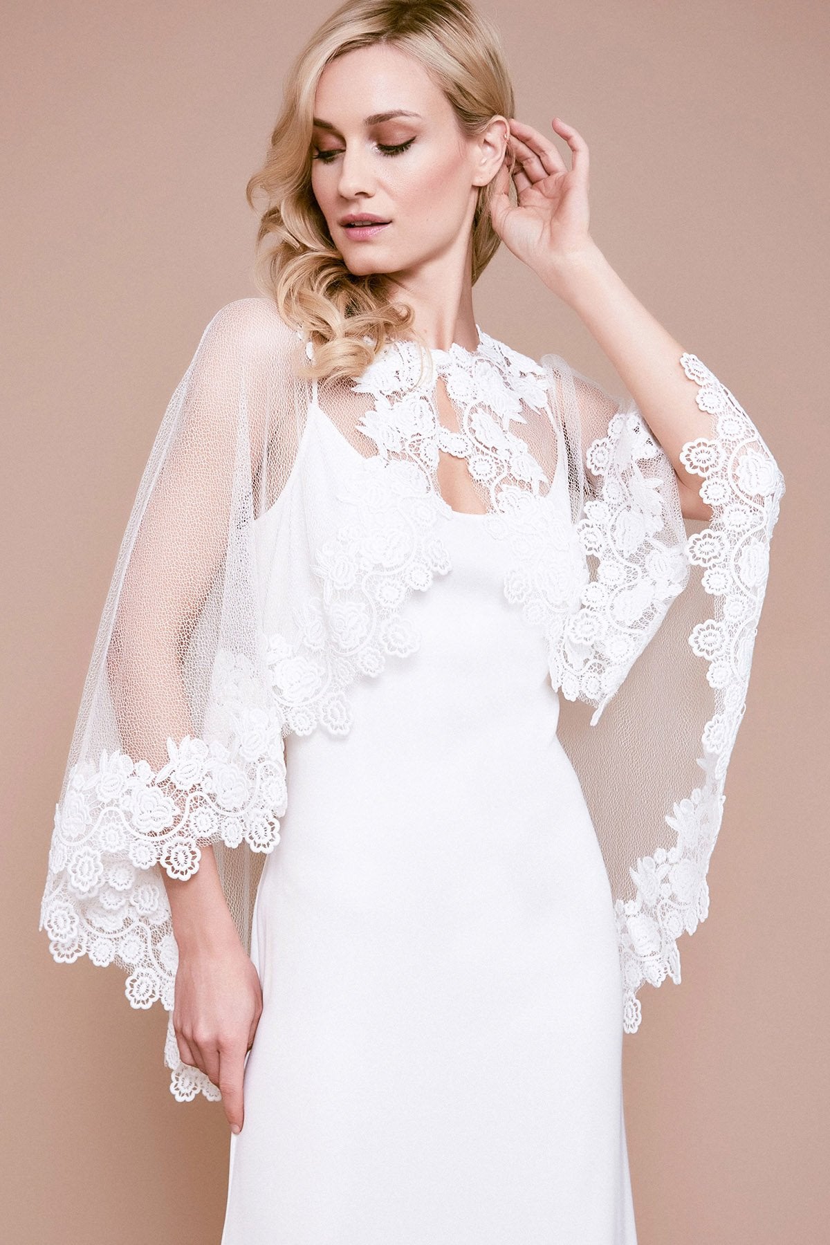 Berio Lace & Mesh Capelet