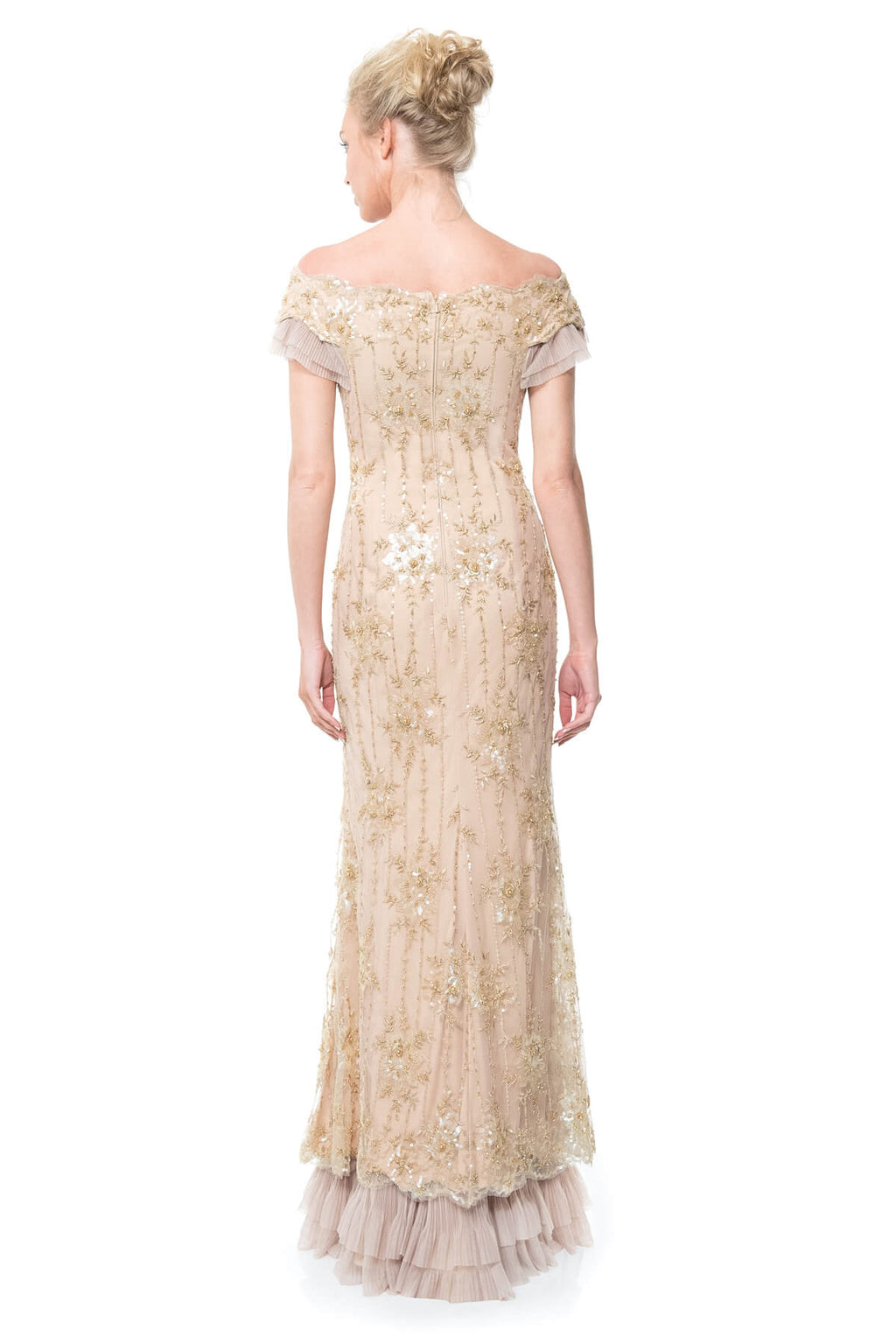 Beaded Tulle Gown