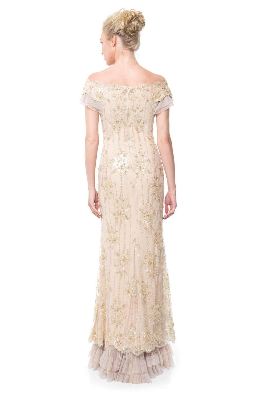 Beaded Tulle Gown