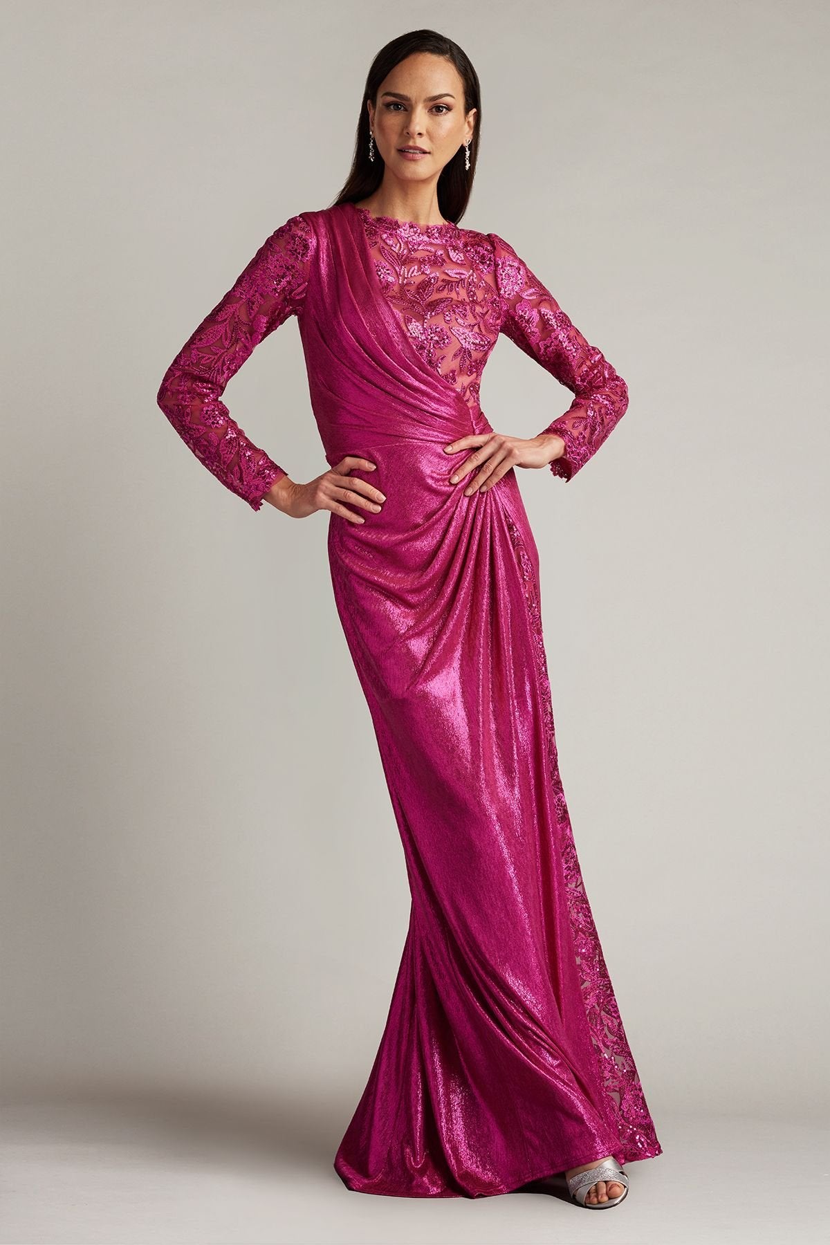 Aspen Asymmetric Draped Gown