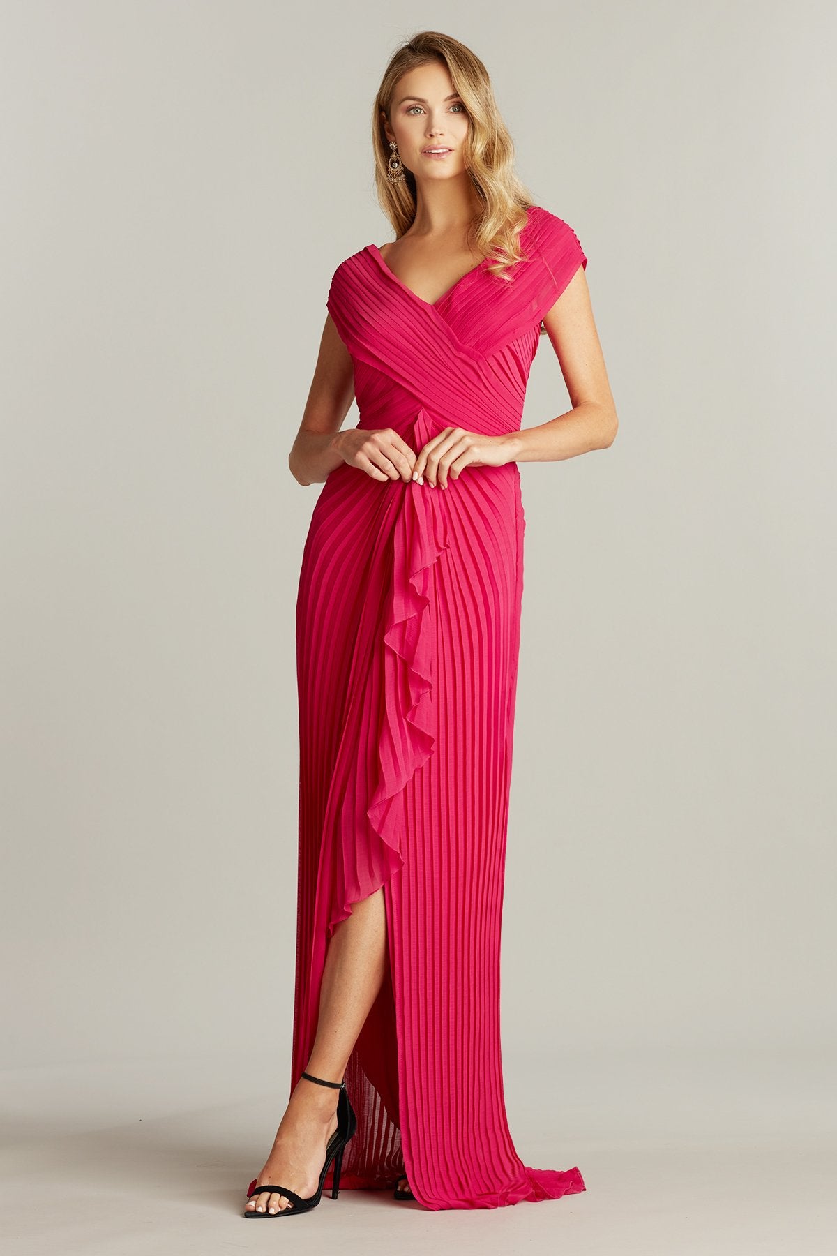 Witkin One-Shoulder Draped Taffeta Gown