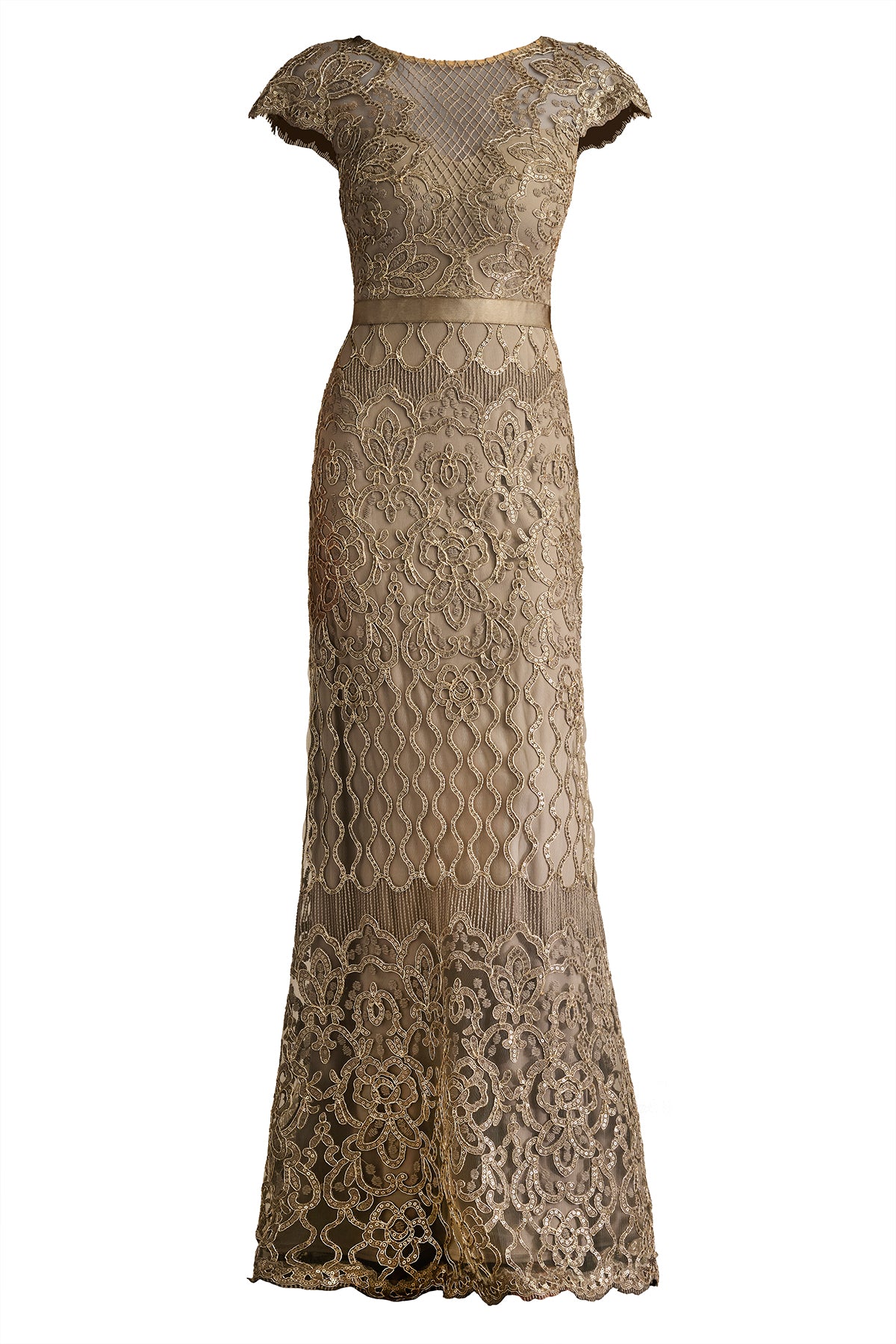 tadashi shoji miranda sequin embroidered dress Miranda Sequin Embroidered Gown