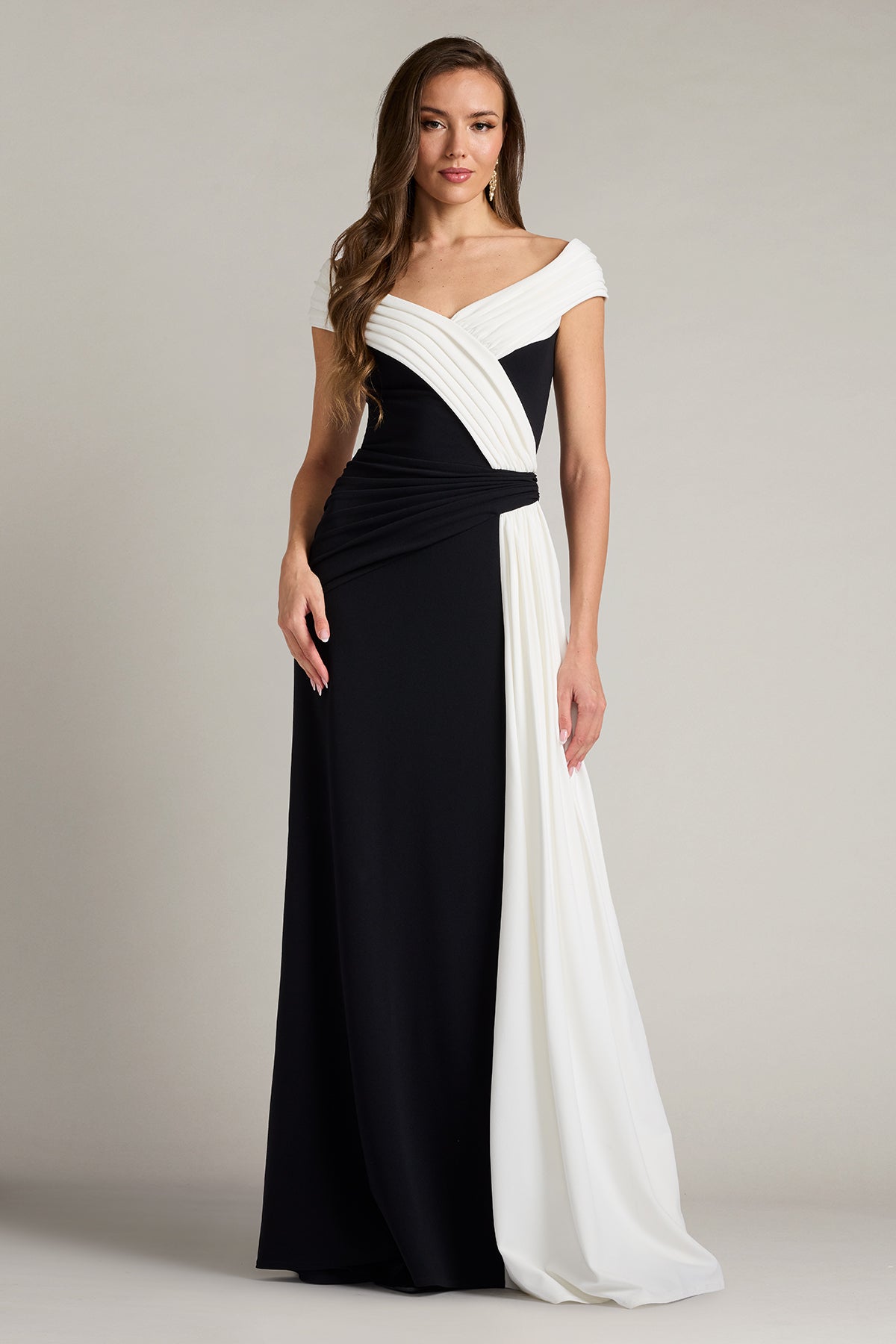 Lohner Draped Sash Gown – Tadashi Shoji Official Online Boutique