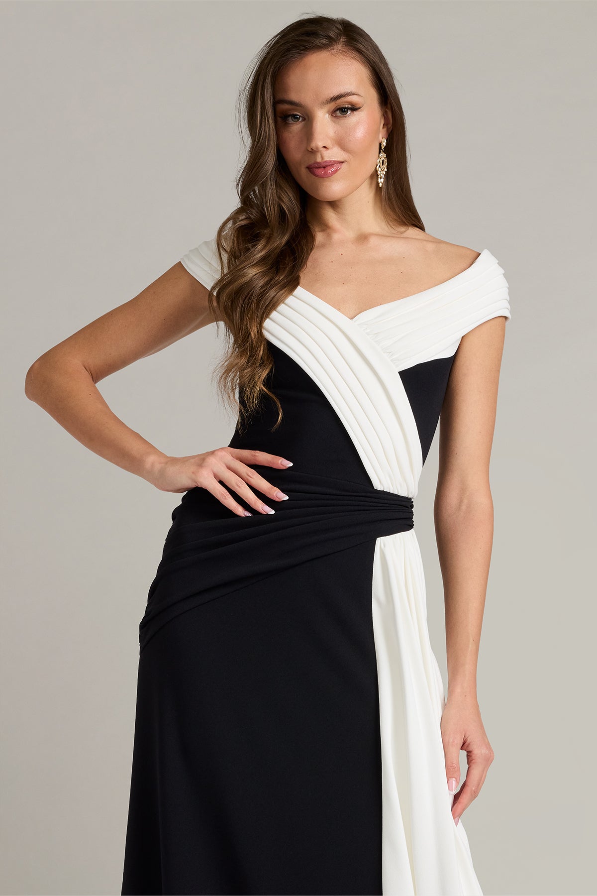 Lohner Draped Sash Gown