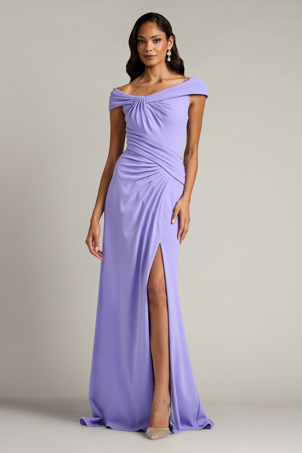 Bruner Draped Crepe Gown