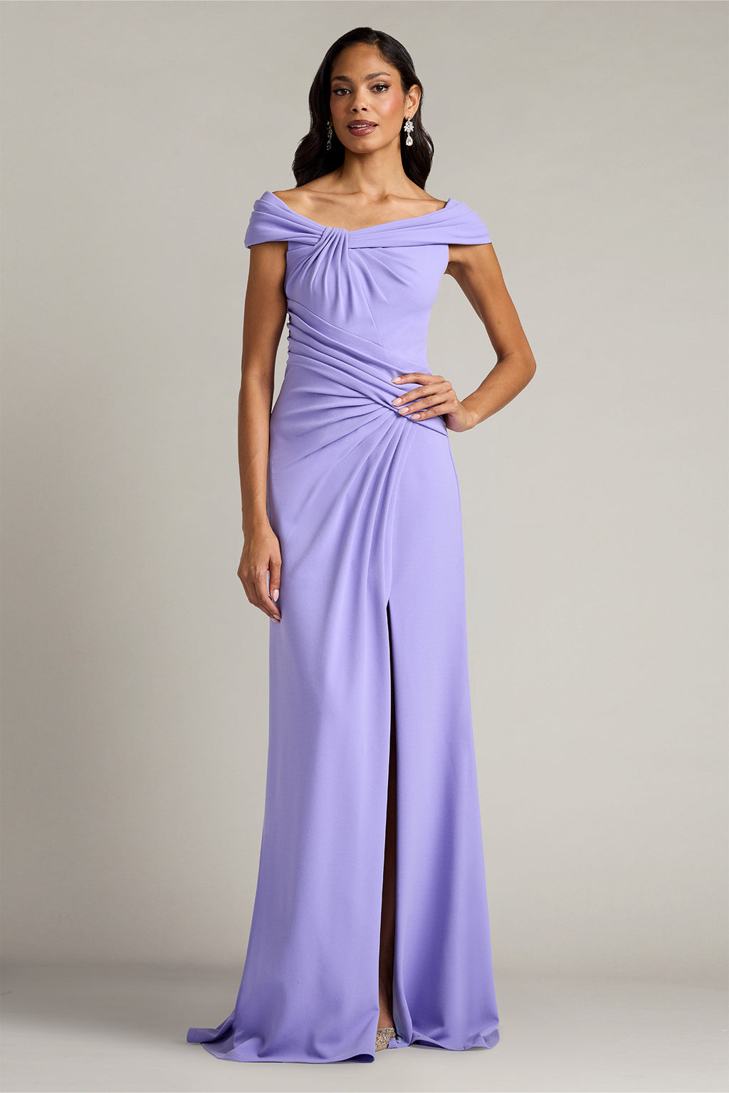 Bruner Draped Crepe Gown