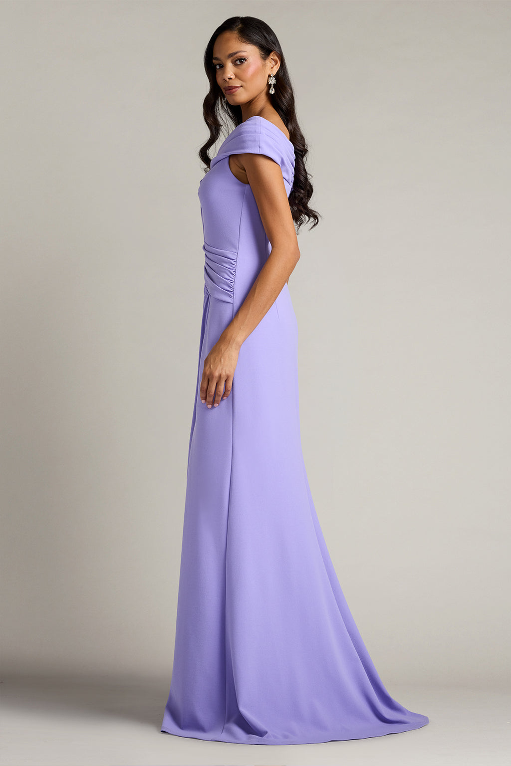Bruner Draped Crepe Gown
